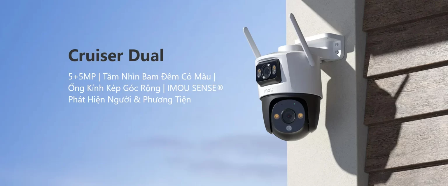Camera 2 Mắt Ngoài Trời iMOU Cruiser Dual IPC-S7XP-10M0WED cho góc nhìn trọn vẹn